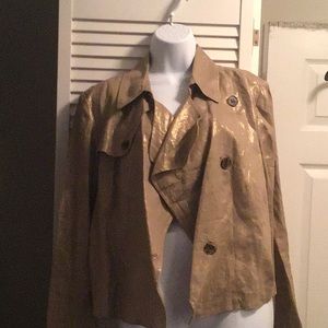 Light gold linen jacket.